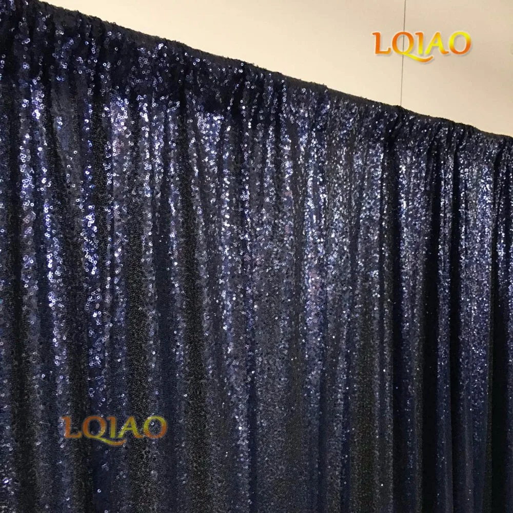 Navy Blue Sequin Backdrop-005