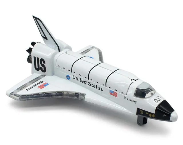 New Alloy Space Shuttle Die Cast Space Craft Space Plane SpaceShip Model 19Cm Length With Light Music For Kids Toys 3