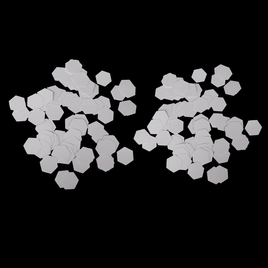 200 Pieces Hexagon Blank Paper Quilting Template English Paper Patchwork 16/26mm