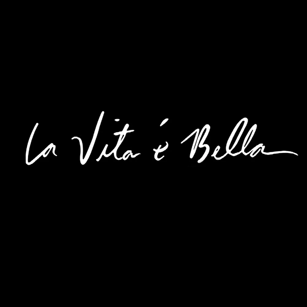 Car Styling Stickers Reflective Waterproof Life is Beautiful Rear Bumper Cover Scratches Black Classic Font | Автомобили и
