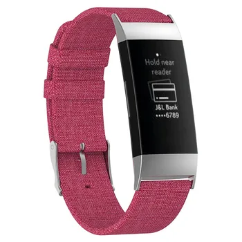 

Smart Watch Bracelet Strap Canvas Band Replacement Belt for FitbitCharge 3