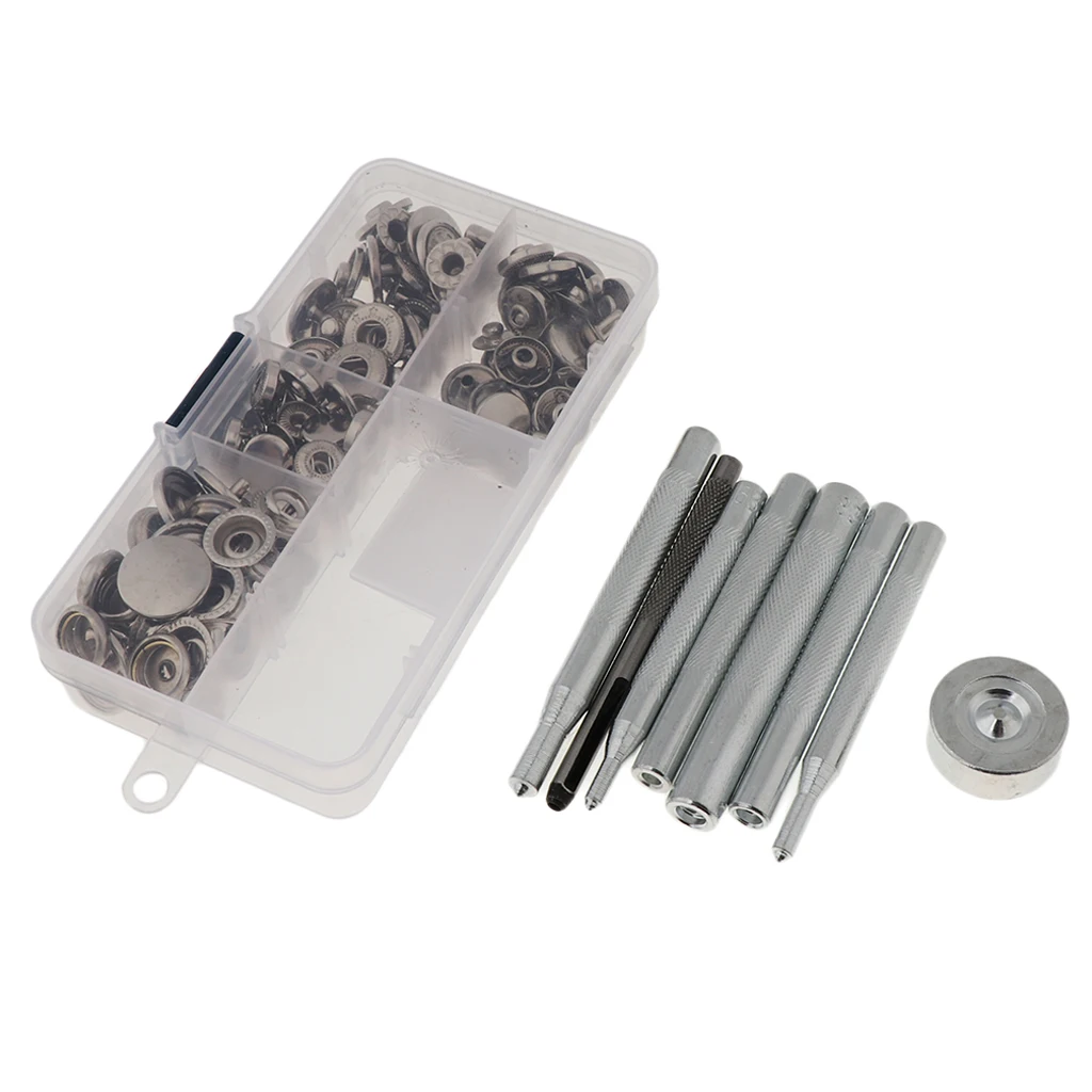 40 Set Wholesale Snap Buttons Press Studs with Fixing Tool DIY Jewelry Making Supplies Findings