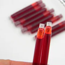 10 шт Красная перьевая ручка чернила заправка конвертера насос 2,6 мм картриджи ручка чернила