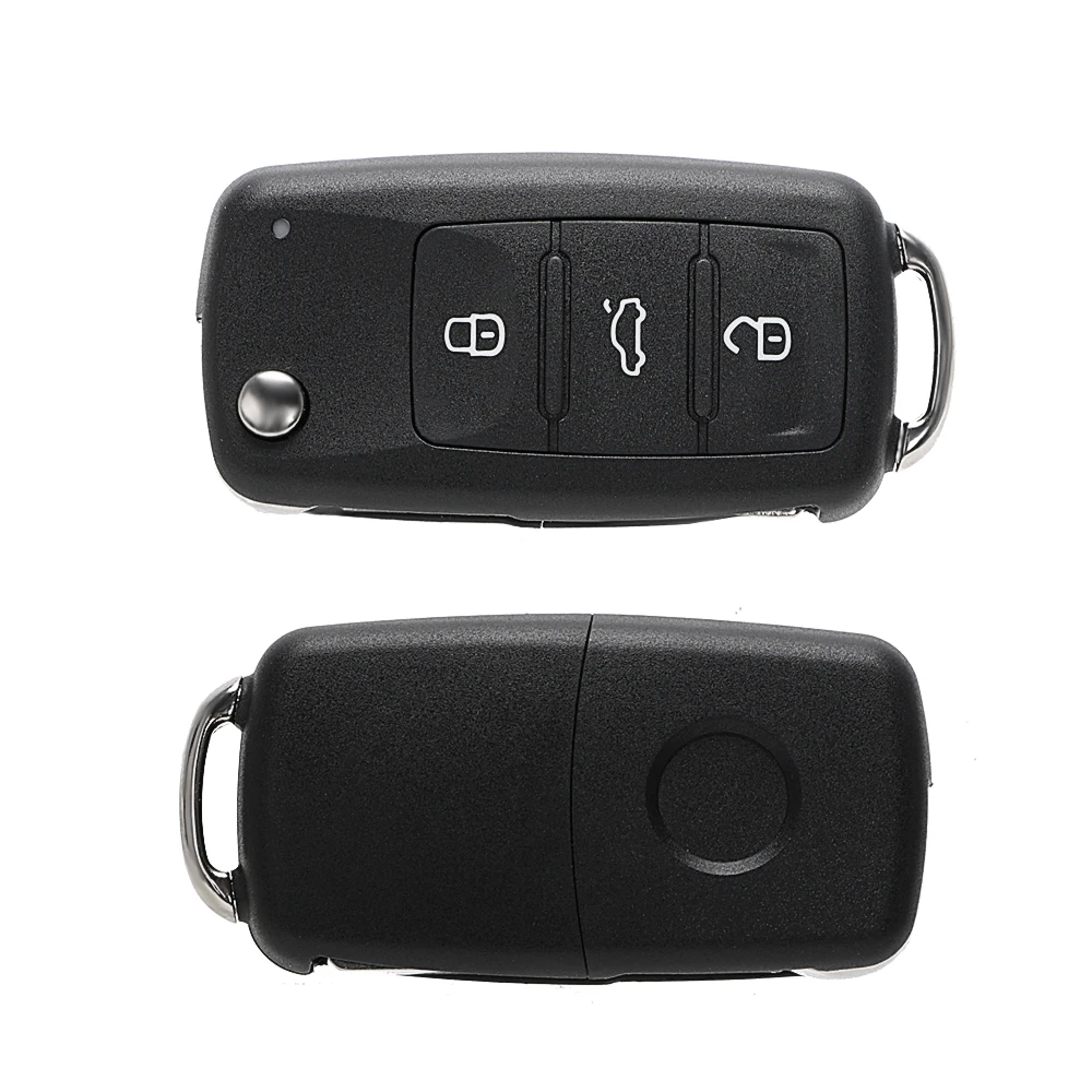 3 кнопки Заготовка ключа замка зажигания автомобиля дистанционного флип ключ чехол для ключ автомобиля vw оболочка для Beetle/Caddy/Eos/Golf/Jetta/Polo/Scirocco/Tiguan/Touran/UP