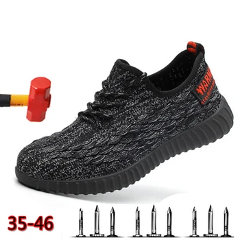 

Men's Shoes Safety Shoes Breathable Work Boots Steel Toe Cap Slip-Proof Wilderness Survival Men's Vulcanized Shoes