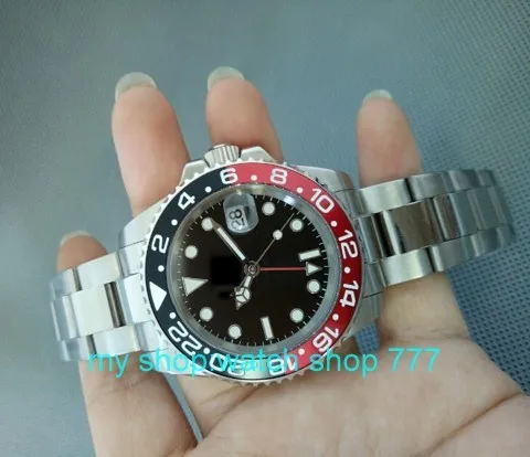 PARNIS 40mm High quality 2016 new fashion GMT Asian Automatic machinery movement men s watch with