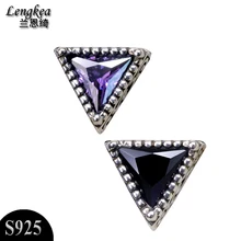 Для мужчин серьги wo Для мужчин Jewelry 925 серебро серьги-гвоздики ASOS Модные женские серьги пирсинг очаровывает брелок треугольник модель