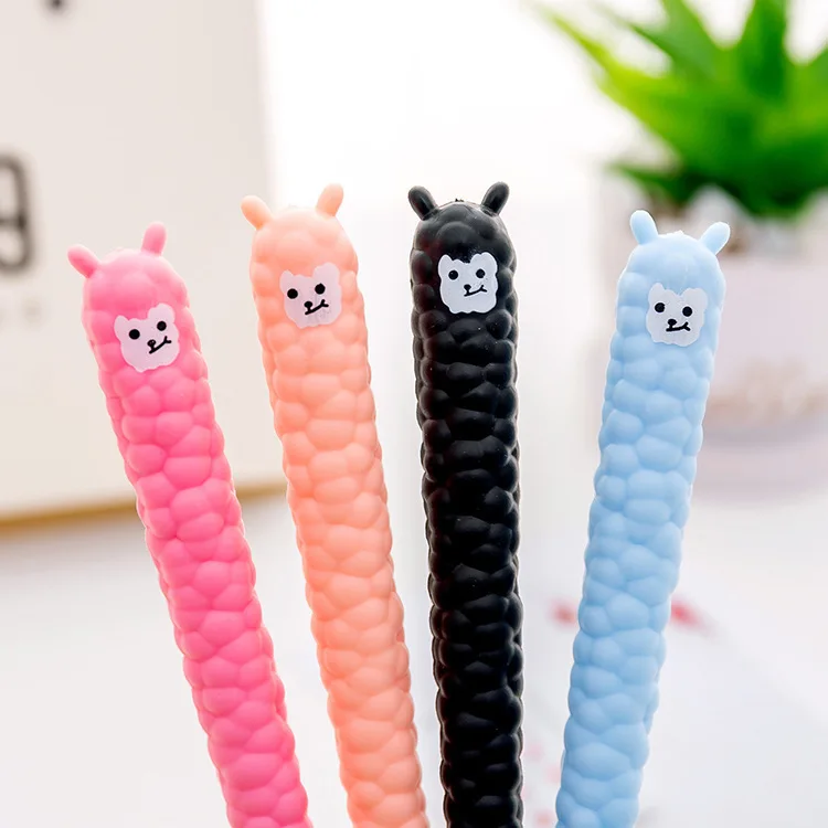 

1PCS New Cute Cartoon Alpaca Shape Gel Pen Student Stationery Novelty Gift School Material Office Supplies