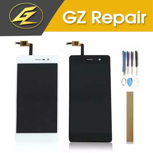 

5.0 Inch For Blackview Omega Pro LCD Display With Touch Screen Sensor Glass Digitizer Assembly Black White Gold With Tools Tape