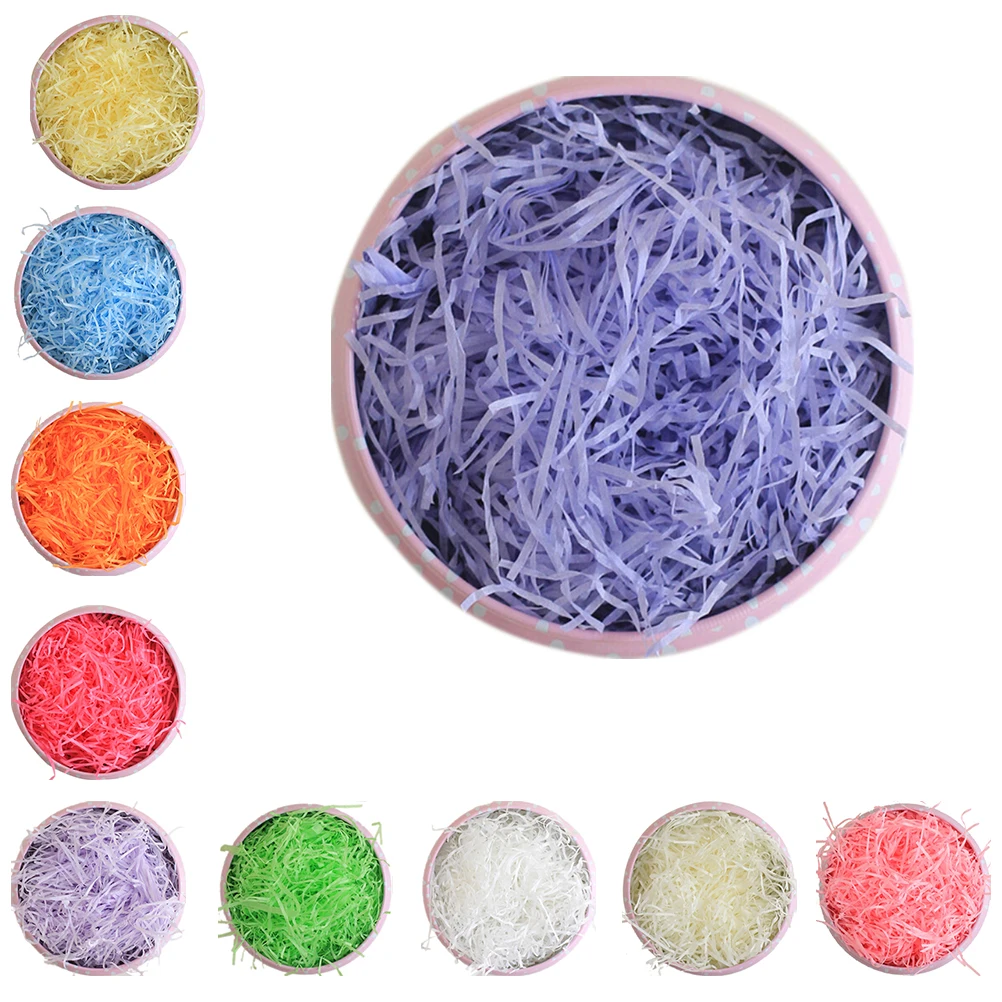 100g/Pack Multi Color Fashion Craft Shredded Crinkle Paper Basket Shred