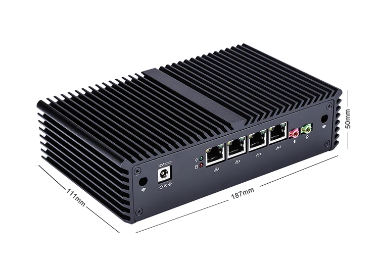 KANSUNG Core i5-4200Y AES-NI Minipc неттоп тонкий клиент 4 Lan Ordinateur безвентиляторная теплоизоляционная перегородка Windows 10 Pfsense Mini PC