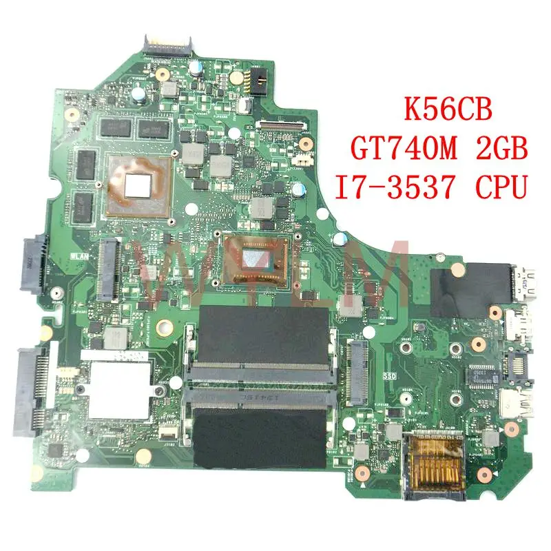 

K56CB GT740M 2GB with I7-3537 CPU REV2.0 mainboard For ASUS A56C K56C K56CM CB Laptop motherboard 90NB0150-R00080 free shipping