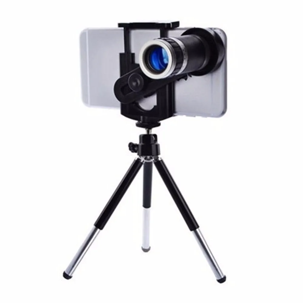 

8X Zoom Long-focus Mobile Phone External Lens Universal For Smart Phones Fixed Clip Telescope Camera Lens With Metal Tripod