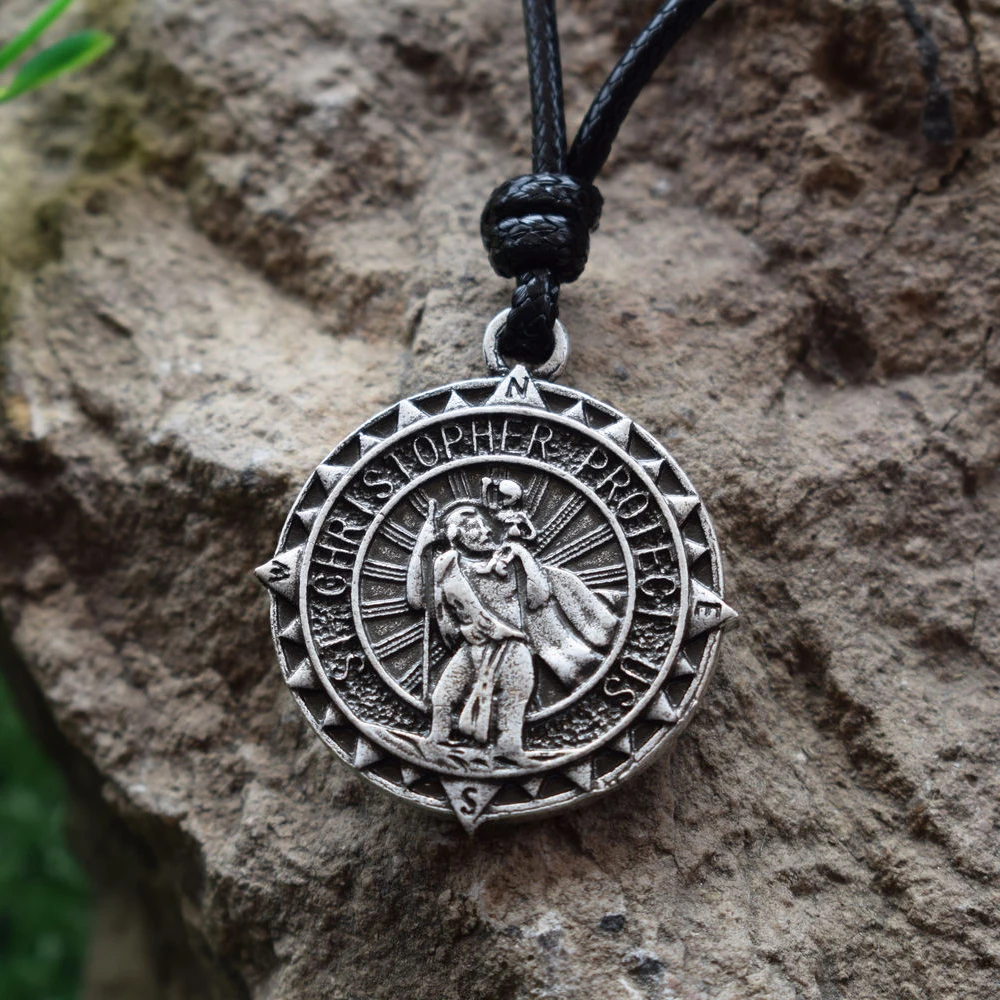 Подвеска SanLan в винтажном стиле 1 шт. с майкой Protect Me Saint Shield|Цепочки| |