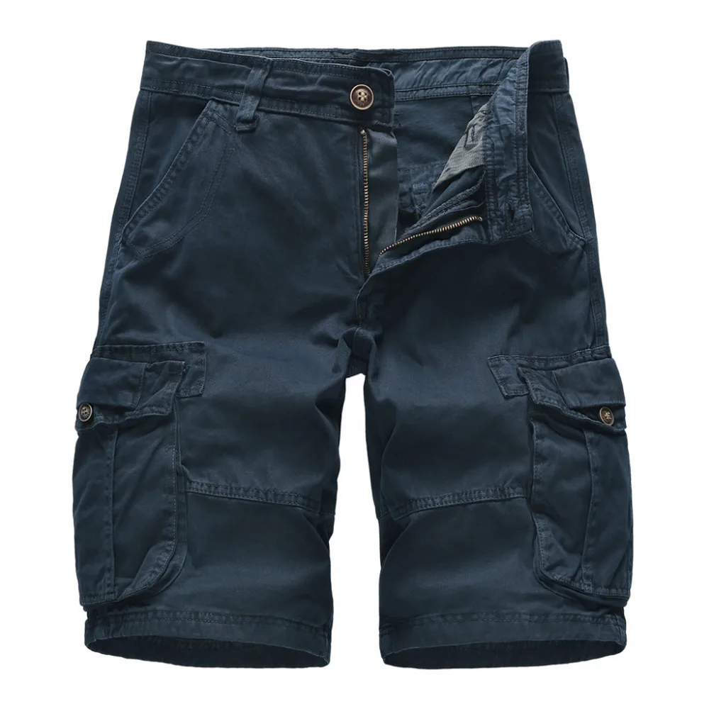 Men's swim beach shorts outdoor solid color washed sports tooling plus size beach shorts quick dry beach shorts 40J17