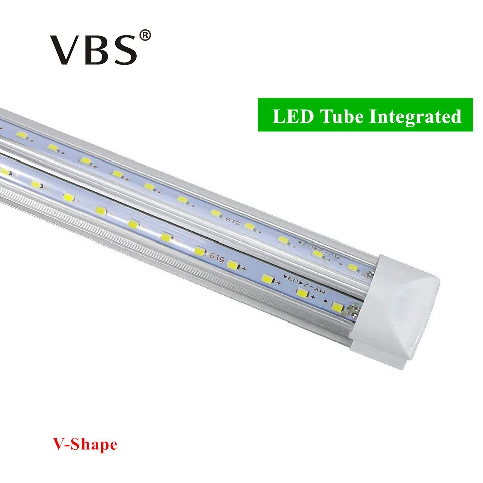 V-Форма Интегрированный Светодиодный лампы трубки T8 570 мм 20W лампа дневного света, 2 ФТ светодиодный ламповый светильник 2 средства ухода за кожей стоп AC85-265V 96 Светодиодный s SMD2835 светодиодный светильник супер яркий 2000lm