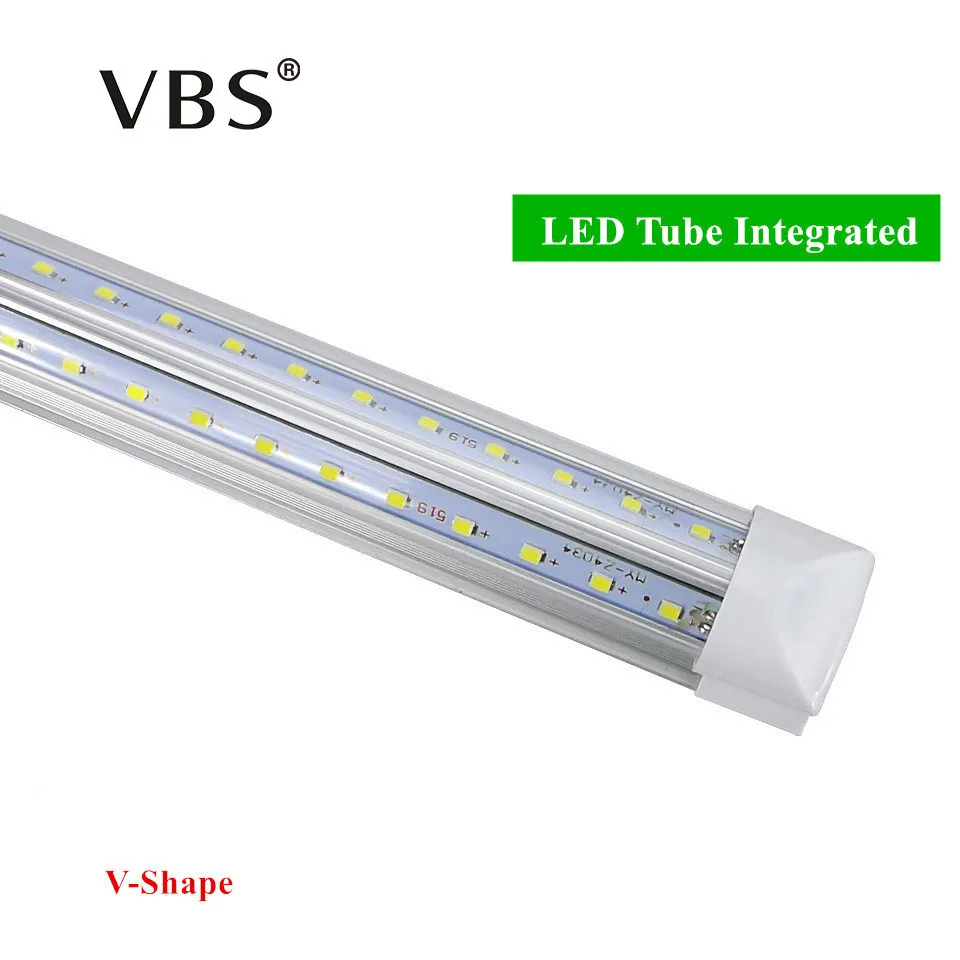 Kopen V Vorm Ge iuml;ntegreerde LED Lampen Buizen T8 570mm 20 w 2 FT Led Buis Licht 2 Voeten AC85 265V 96 LEDs SMD2835 LED Licht Super Heldere 2000lm