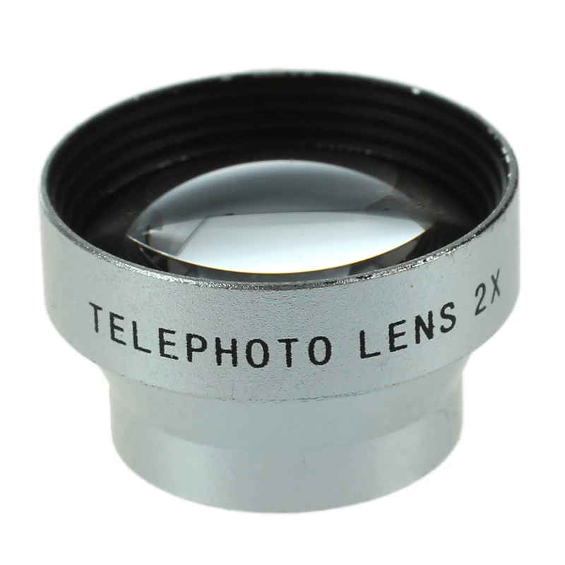 

2X Telephoto Zoom Camera Lens Detachable Magnetic for Mobile Phones/Tablets (Silver)
