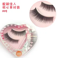 Новинка, 1 пара, Персиковое сердце, накладные ресницы, Корея, естественный "нюд" макияж, длинные норковые ресницы, ручная работа, ресницы для макияжа, набор для макияжа, подарок#009