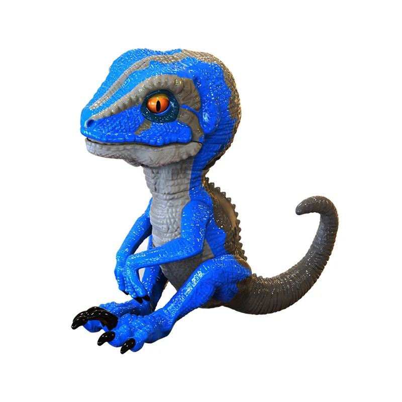 Новый интерактивный динозавр Pet палец электронный Забавная детская игрушка приручить кончик пальца синий Raptors игрушечные лошадки для
