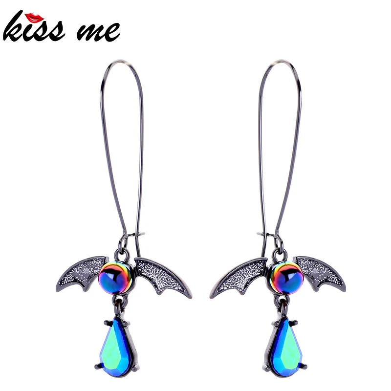 

KISS ME Women Earrings Unique Zinc Alloy Glass Geometric Vintage Dangle Earrings Fashion Accessories