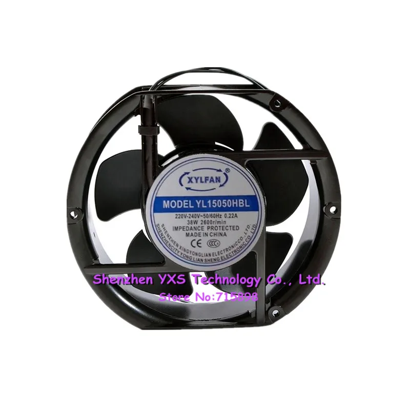 YL15050HBL AC 220V 240V 0.22A 55W 2600RPM 50/60HZ 2 провода 17251 17 см 172*150*51 мм вентилятор для охлаждения