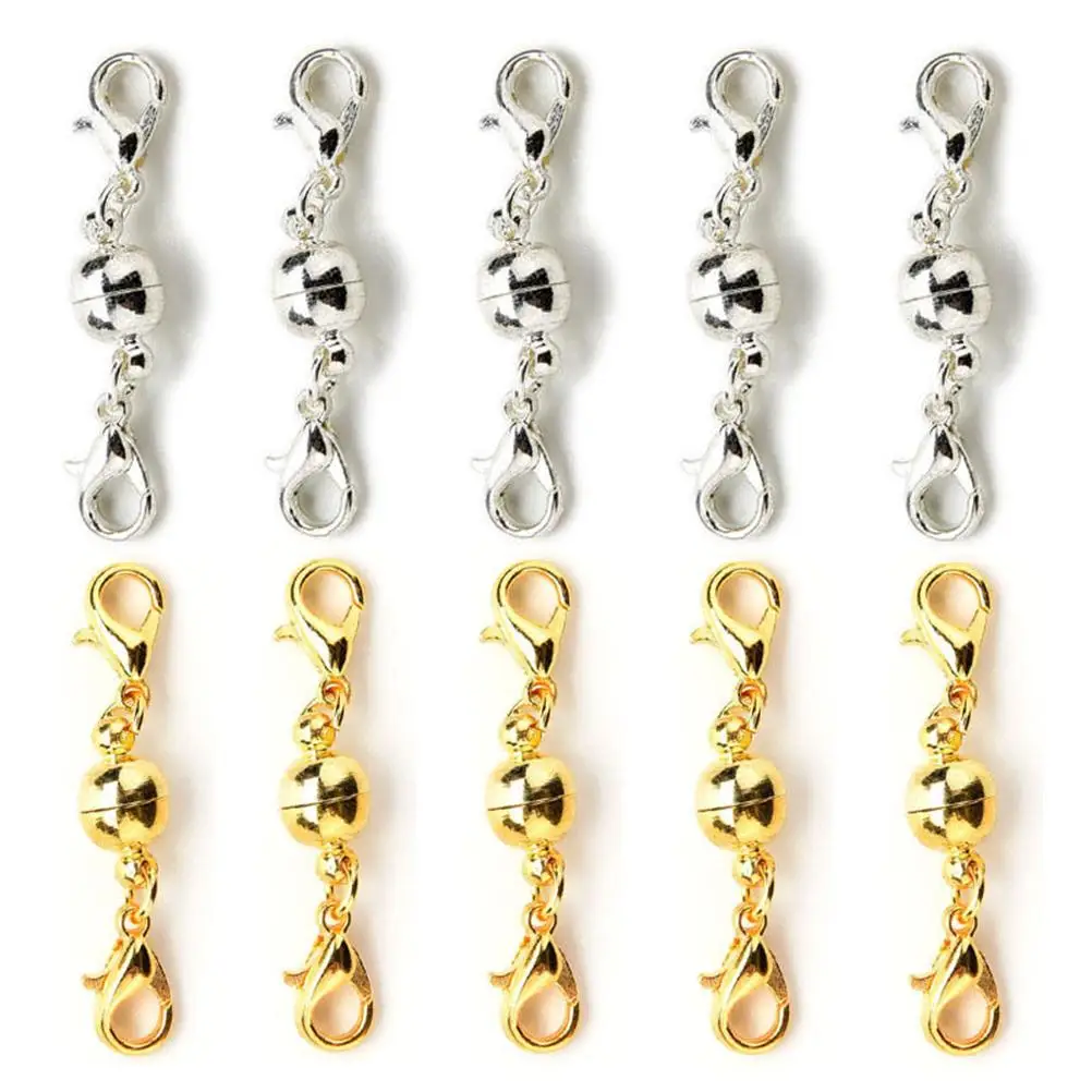 10 шт. серебряные/золотистые прочные магнитные застежки для ювелирных изделий магнитные застежки для ожерелья и браслетов