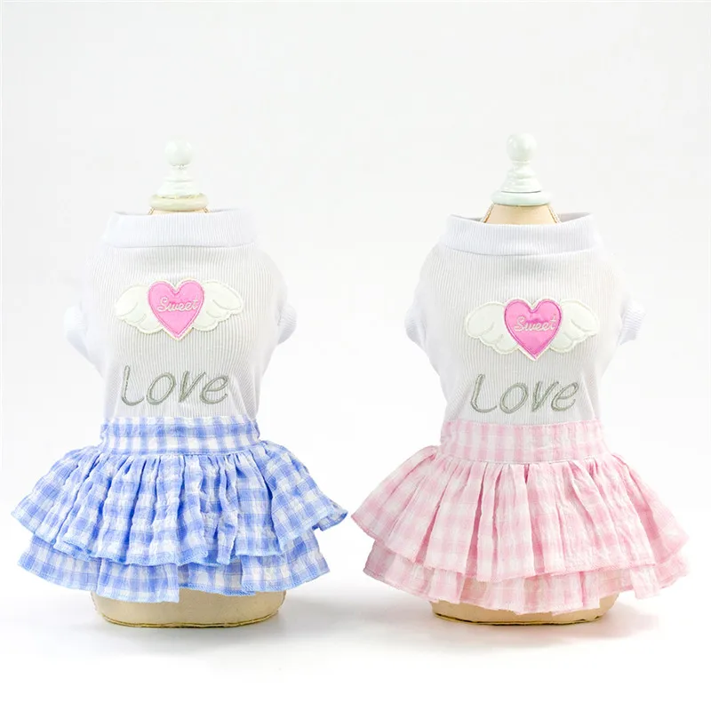 

F146 puppy sweet skirt dog dresses dog summer dress pet cat summer cotton dress