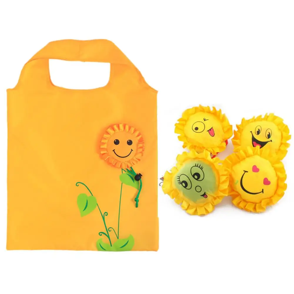 

Folding Portable Sunflower Pattern Shopping Bags Supermarket Cute Eco-Friendly Shopping Storage Bag Totes Foldable Reusable Bag