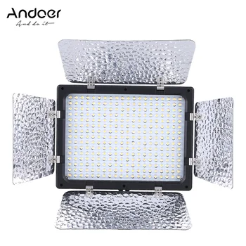 

Andoer W300 Photography Lighting Video Light Lamp Panel 300 LEDs 6000K for Canon Nikon Pentax Sony Olympus Fujifilm DSLR Camera