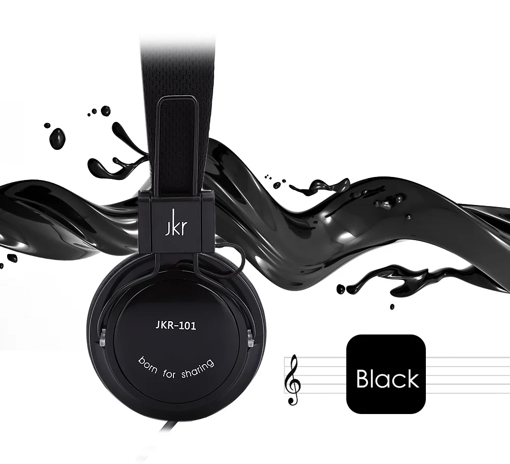 JKR-101  Wired Stereo HiFi Music Headset Headphones Fordable  Noise Cancelling earphone (2)