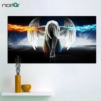 

HD Printed Angeles Girls Anime Demons Painting Canvas Print Room Decor Print Poster Picture Canvas NO Frame