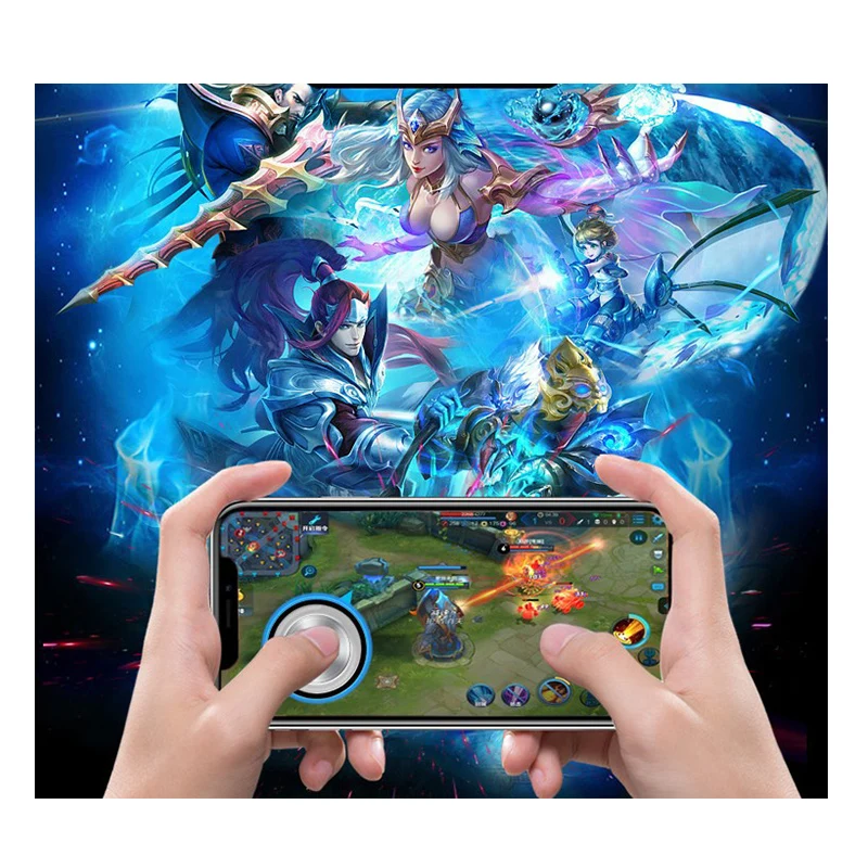Goedkoop Ronde Game Joystick Voor Mobiele Telefoon Rocker Tablet Android Iphone Metalen Knop Controller Gemakkelijk Kip Diner Met Zuignap
