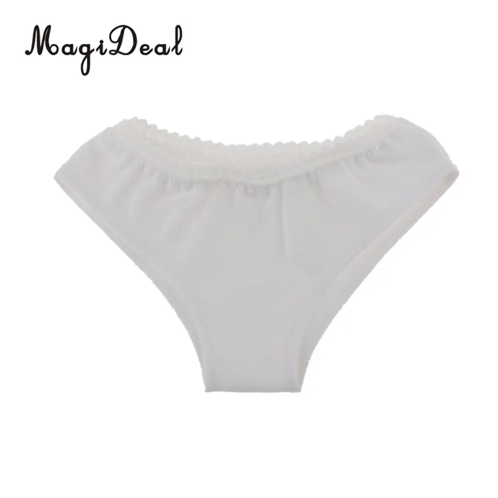 

MagiDeal High Quality 1/3 Solid White Cotton Blend Underwear Briefs for BJD SD Dollfie Dolls Clothes Costome Accessory