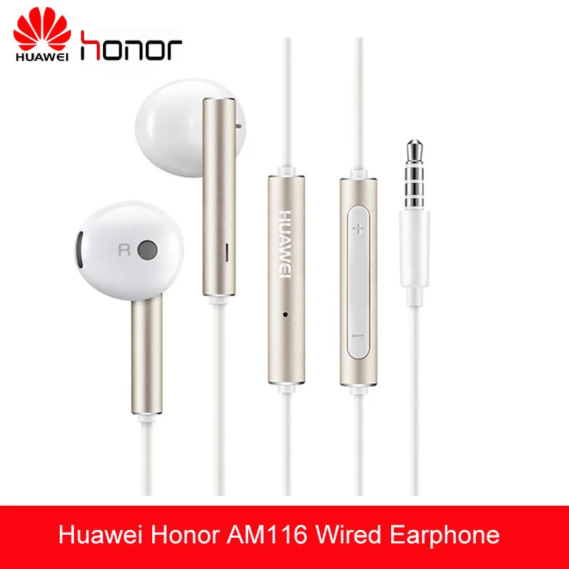 Оригинальные наушники huawei AM116 для P7 P8 P9 Lite P10 Plus Honor 5X 6X mate с микрофоном и