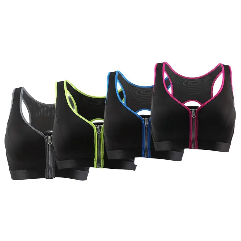 Women Racer back Workout Tank Top Sports/Yoga Bra Bodybuilding Fitness Padded Front Zipper Women Racer back Workout Tank Top Sports/Yoga Bra Bodybuilding Fitness Padded Front Zipper