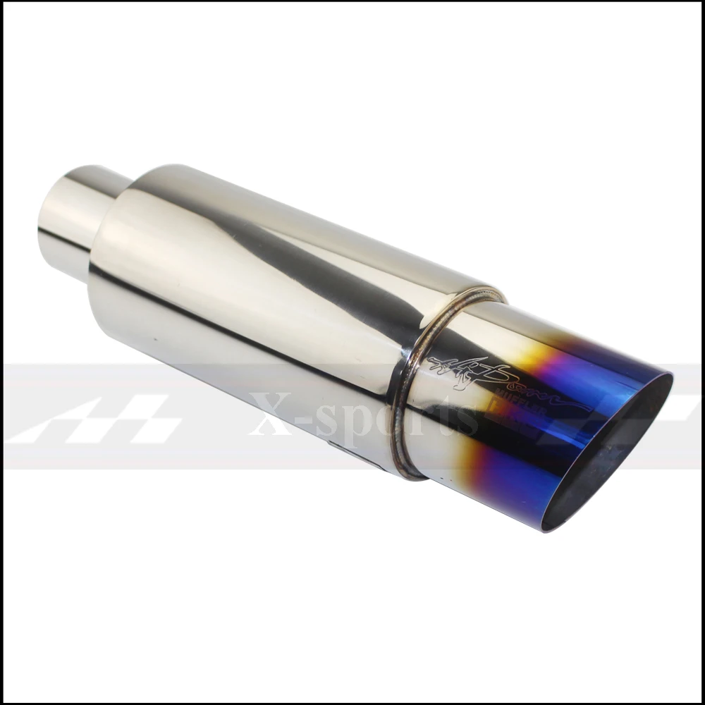 Car Exhaust Pipe Muffler Tail Pipe Universal Stainless Steel 304 Length 370mm Interface 51 57 63mm Outlet 89mm,car exhaust tail pipe
