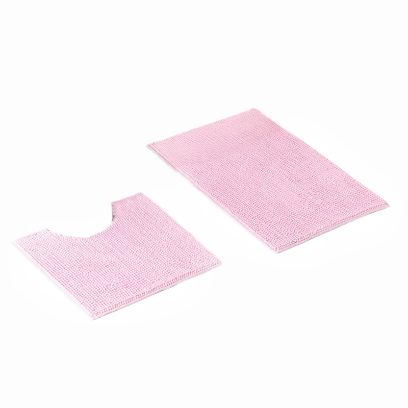 Pink Качество Ванная комната 2 шт./компл. Ванная комната Комплект ковриков для коврики мягкое сиденье для унитаза крышка ванны коврик для украшения дома - Цвет: Pink