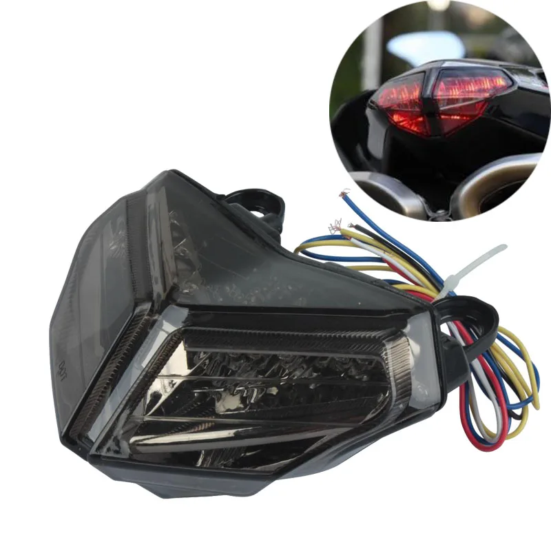 

Motorcycle Smoke LED Tail Light with Turn Signals Taillight For 2008 2009 2010 2011 2012 Ducati 848, 2007-2012 1098/1098R/1098S
