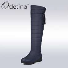Odetina Brand Large Size Snow Boots Waterproof Over The Knee Boots Thigh High Boots Long 2016 Winter Shoes Women Fashion Warm
