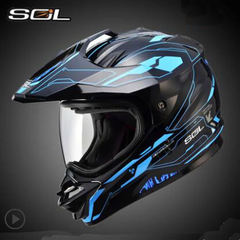 

Taiwan SOL Motocross motorcycle helmets women and men full helmet highway cross-country dual purpose racing safety helmet