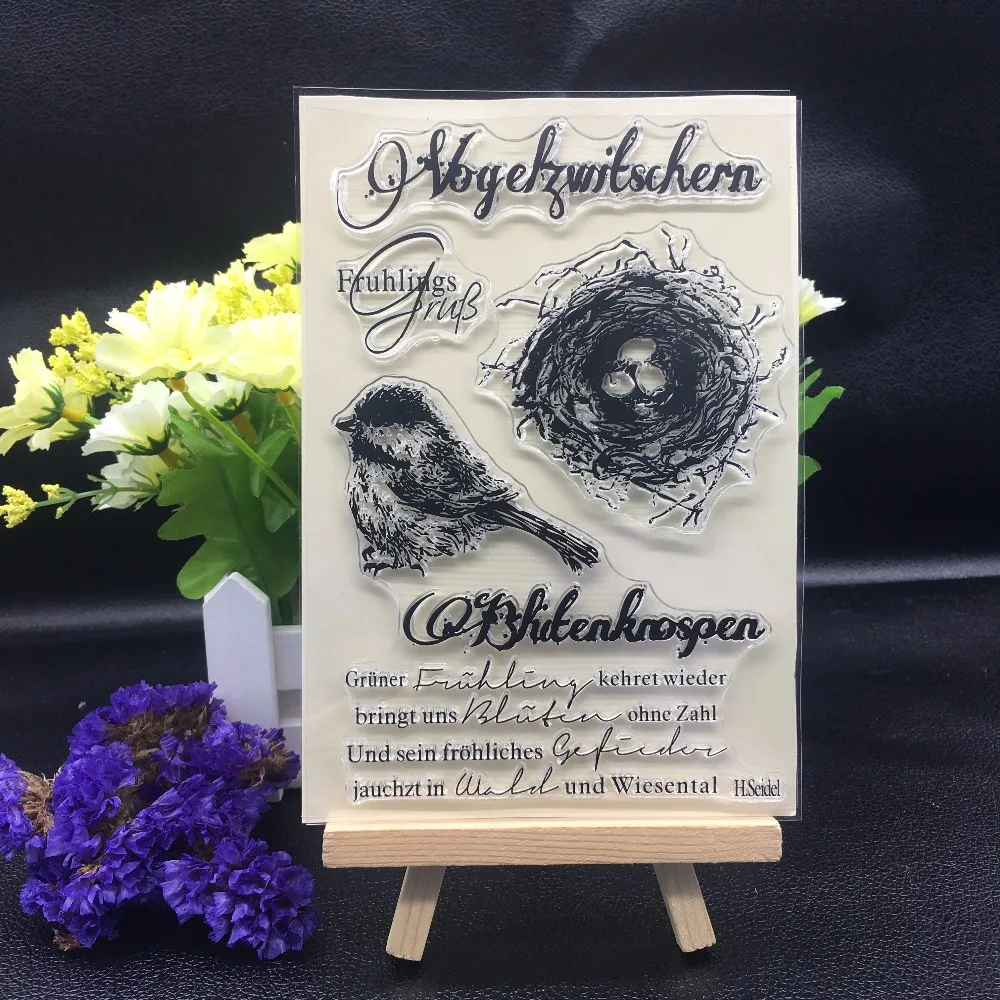 

Bird/Bird's Nest Stamp Transparent Scrapbook Transparent Silica Gel DIY Album Decoration B14