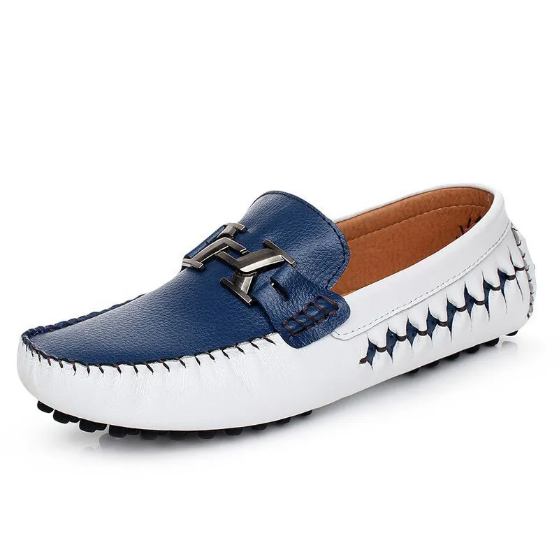 

High Quality Moccasins Mens Genuine Leather Loafers Men Slip on Driving Shoes Male Moccasin Gommino Boat Shoes Soft
