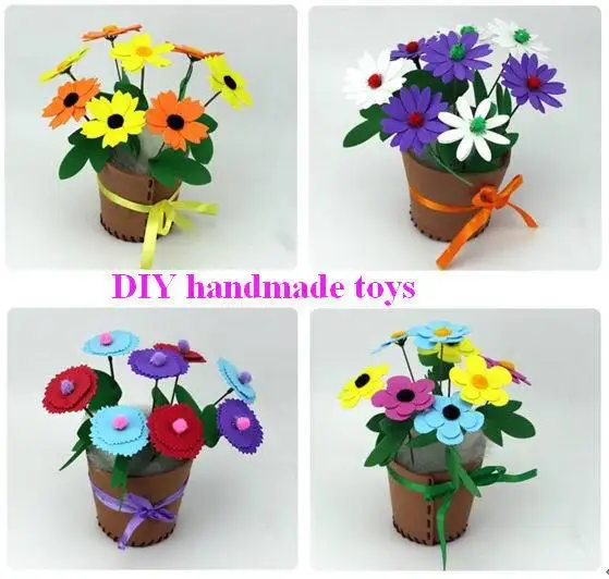 4pcs EVA 3D puzzles DIY kid s flower handmade craft children s learning and educational toys