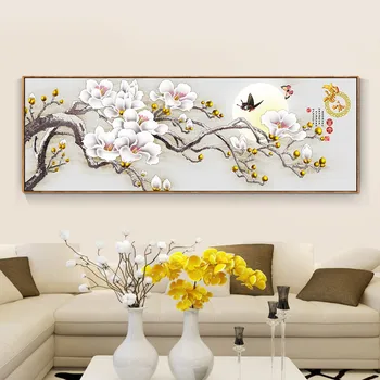 

DIY 5D Diamond Painting Home and Moonlight Magnolia,Round Diamond Embroidery,Cross Stitch,Rhinestone Diamond Mosaic Sale,Deco