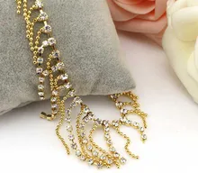 Women Gold Tassel Anklet Bracelet Barefoot Sandal Beach Foot Jewelry Women Birthday Gift Newest Style