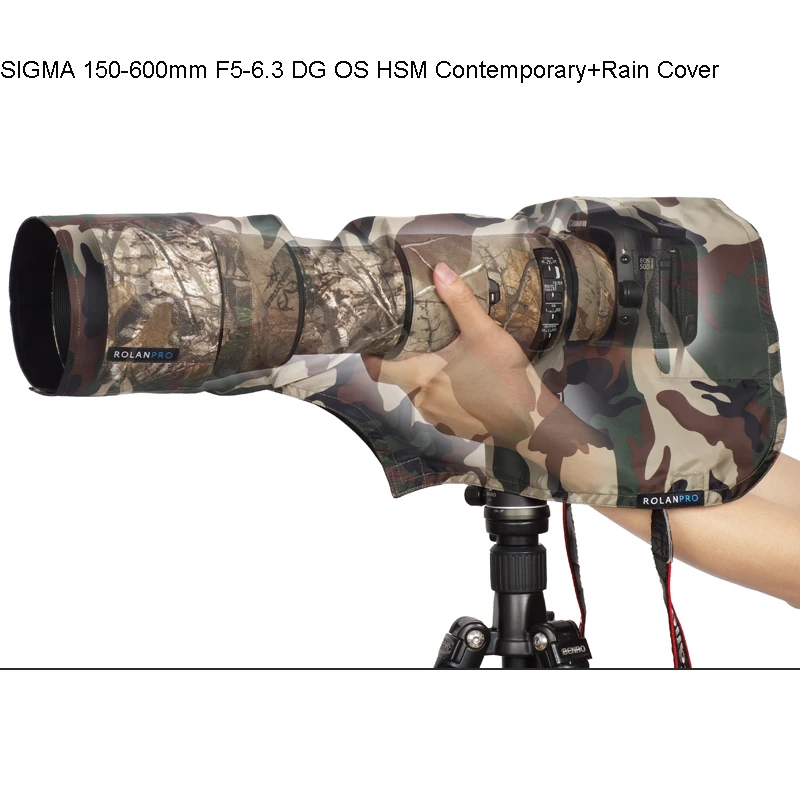 Rolanpro Rain Cover Raincoat Xs Size For Sigma 150 600mm F5 6 3 Dg Os Hsm Contemporary Telephoto Lens Army Green Camouflage Camera Video Bags Aliexpress