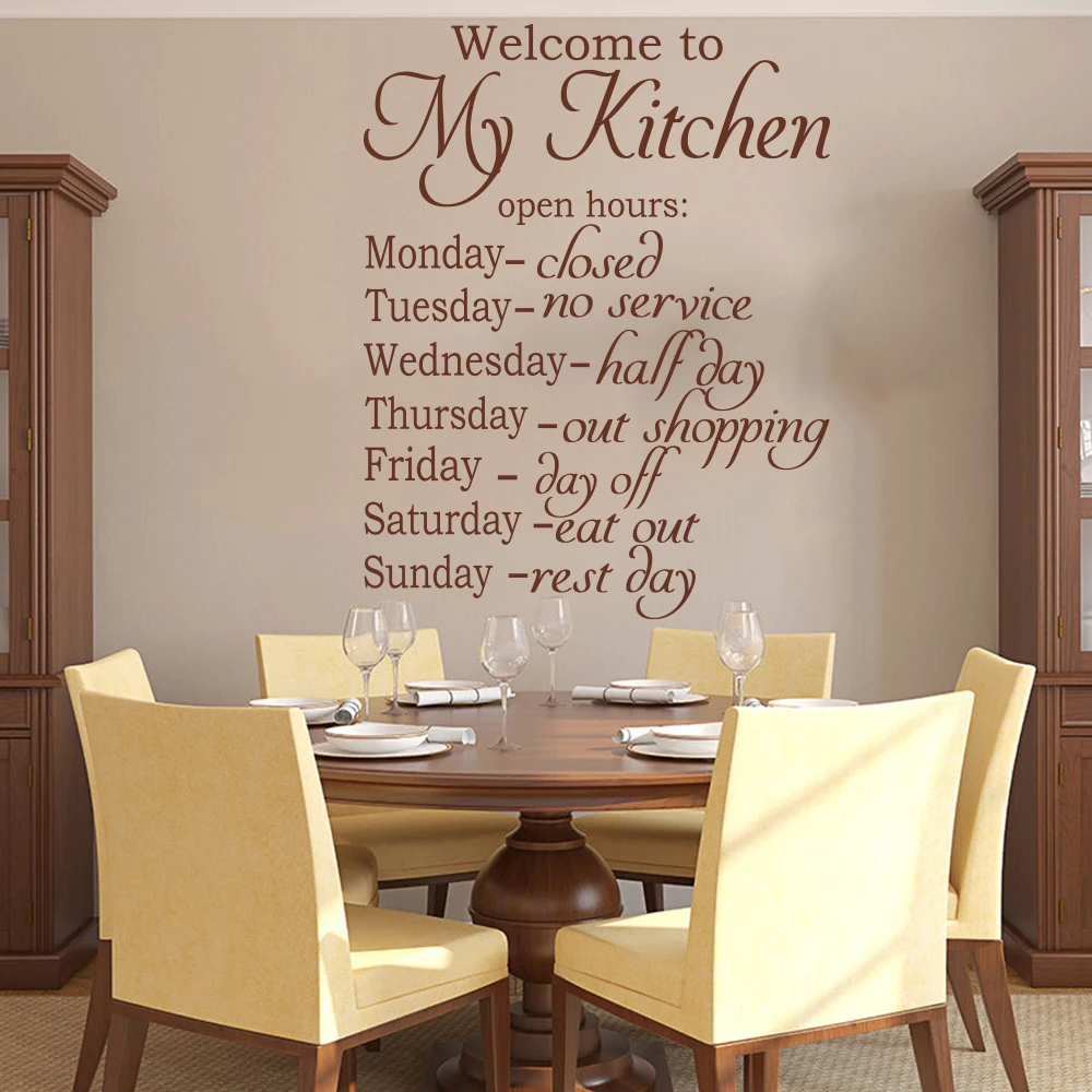 Large Kitchen Opening hours Quote Wall Decal Dinning Room Living Room Cooker Cuision Culinary Kitchen Quote Wall Sticker Vinyl Large Kitchen Opening hours Quote Wall Decal Dinning Room Living Room Cooker Cuision Culinary Kitchen Quote Wall Sticker Vinyl