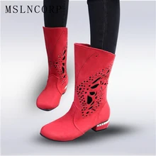 plus size 34-48 Cut Outs Women Ankle Boot Zapatos Mujer Woman Summer Cool Boots Classical Hollow Mid Calf Motorcycle boots Shoes цена plus size 34-48 Cut Outs Women Ankle Boot Zapatos Mujer Woman Summer Cool Boots Classical Hollow Mid Calf Motorcycle boots Shoes цены онлайн