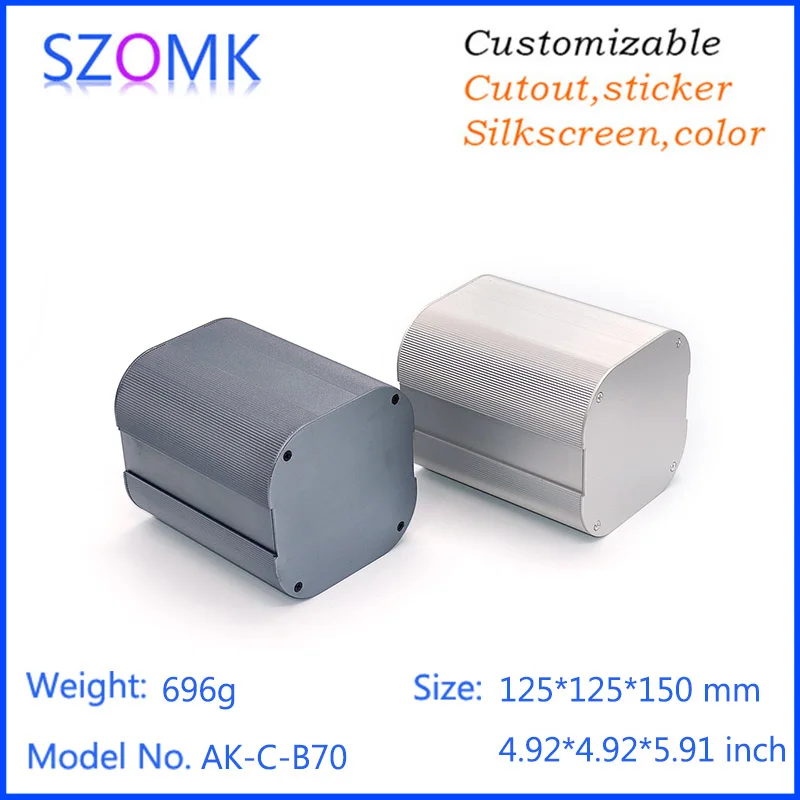 

1 piece, 125*125*150mm szomk audio extrusion enclosure aluminum box aluminum electronics enclosure profile junction box